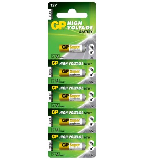GP Batteries GP27A-C5 12V Specialist Alkaline Battery Carded 5
